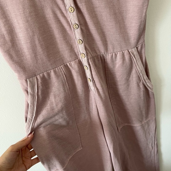 Free People Beach Mauve High Rise Jumpsuit - Picture 5 of 8